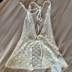 SHEIN Cream Lace Chemise